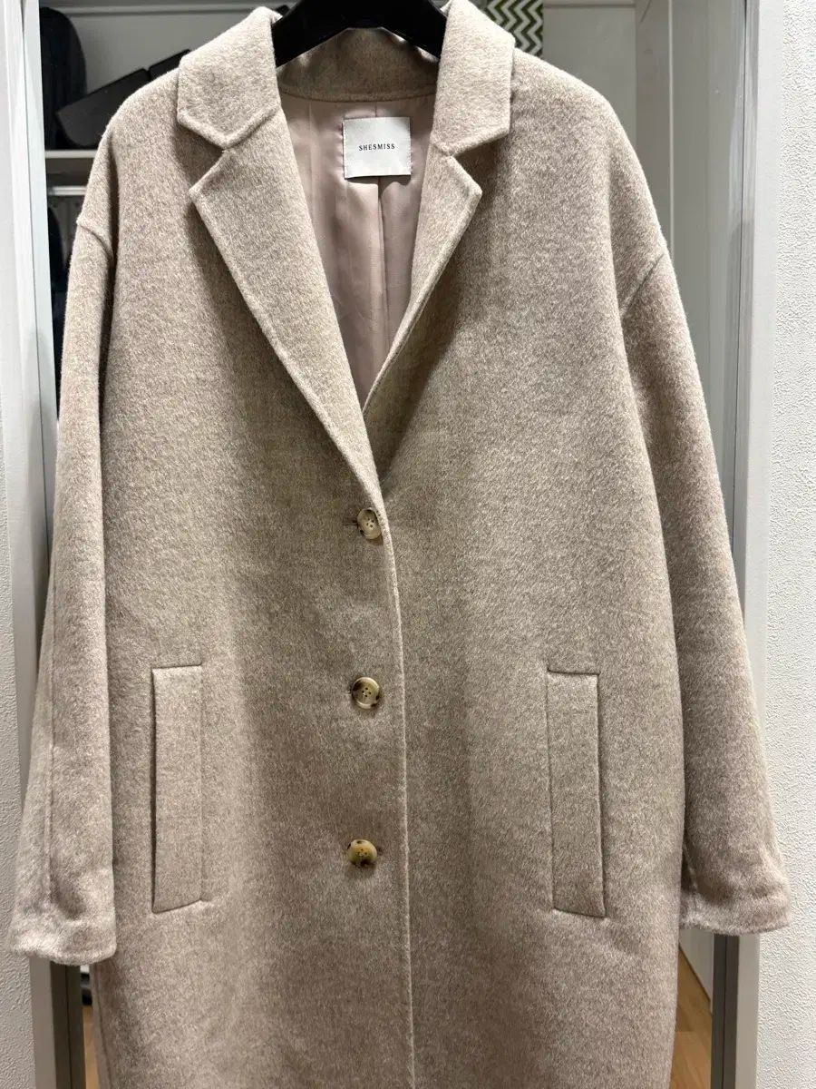 SHESMISS シーズミス カシミア ブレンド コート オートミール