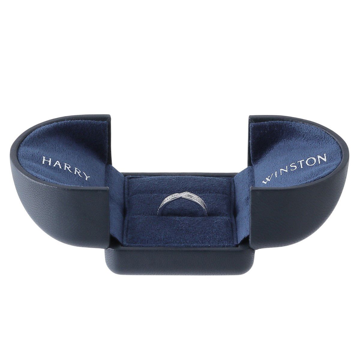 ハリーウィンストン ダイヤ リング トリスト ツーロウ 11号 Pt 950 箱 仕上げ済 HARRY WINSTON 24209