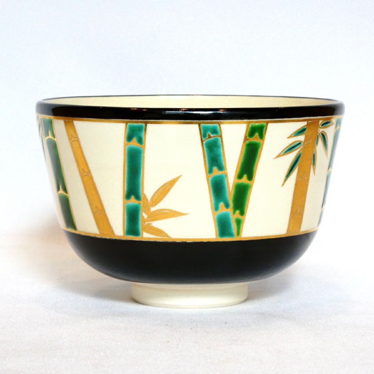 十一月の特売品】平安 相模竜泉作 色絵 竹絵 茶碗 茶道具【】 【公式通販】
