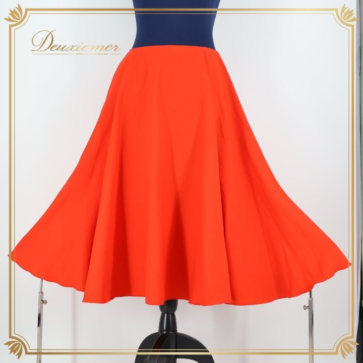 社交ダンス 衣装 スカート レッド系 チャコット Chacott 赤 無地