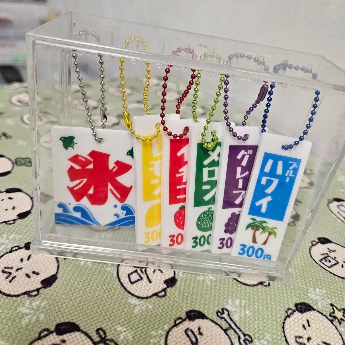 かき氷味キーホルダー（いちご/メロン/ぶどう 外）