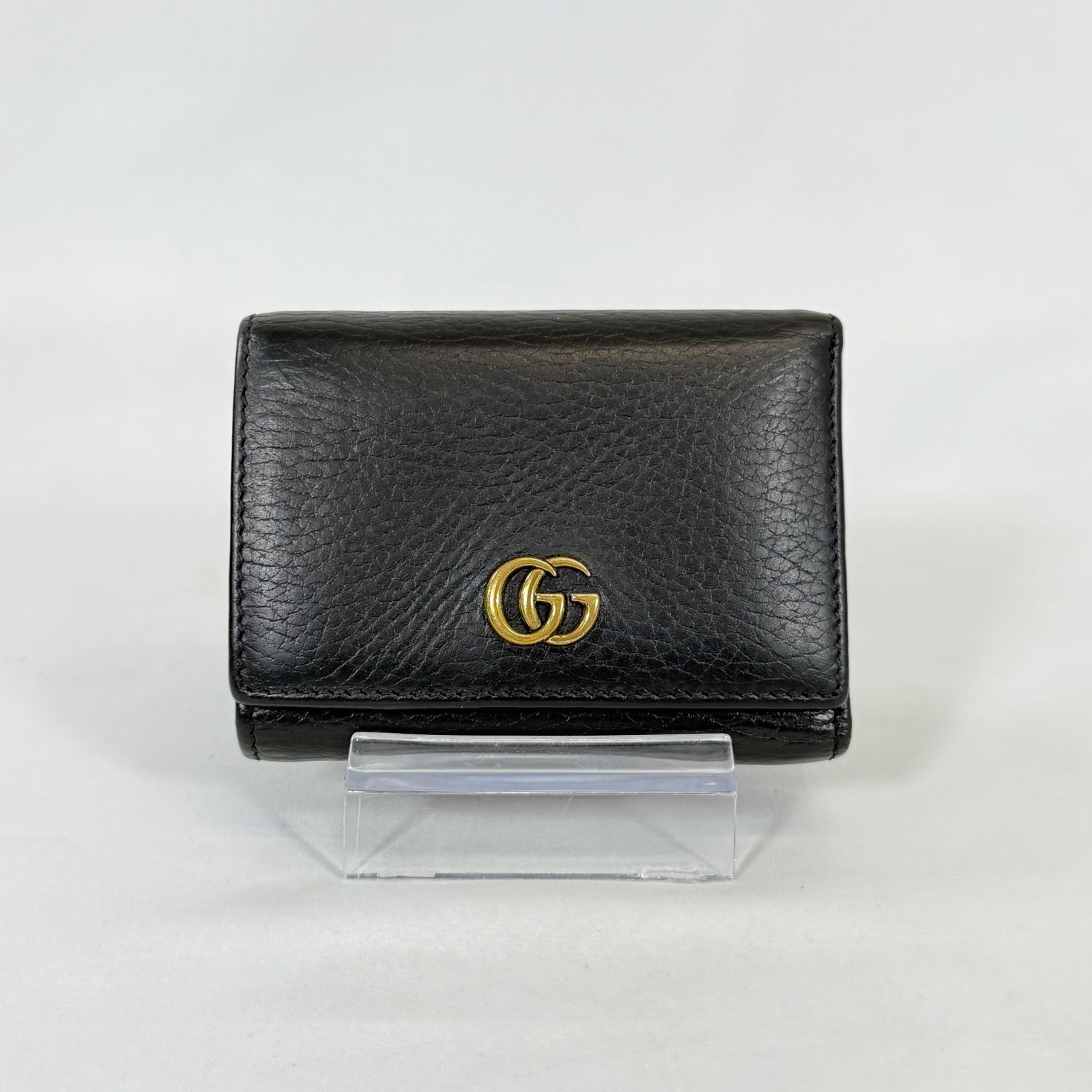 人気・美品】Gucci グッチ GGマーモント Wホック コンパクト ミニ 