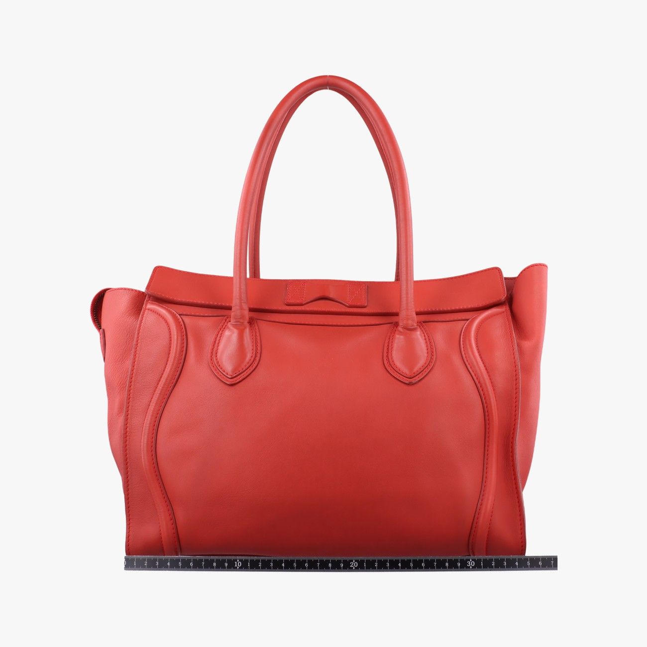 セリーヌCelineラゲージミニショッパー レッド レザー F-SA-0161 F-PA