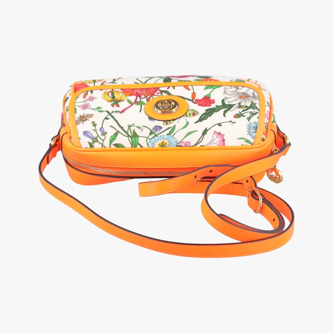  グッチGucciGGフローラ マルチ キャンバス × レザー 550147 メッセンジャーバッグ ショルダーバッグ