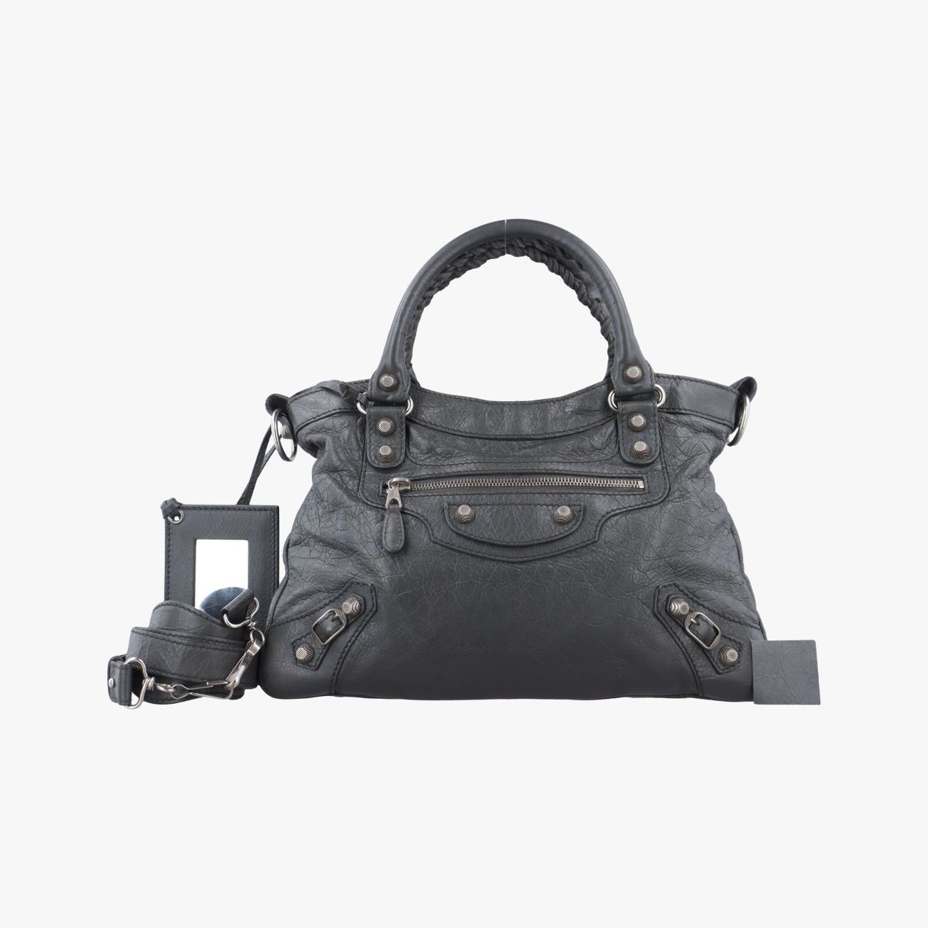 バレンシアガBalenciagaジャイアントシティ グレー ラムスキン 285434 3260 J 538735