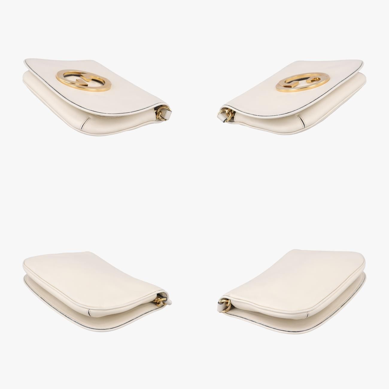  グッチGucciブロンディ チェーン ホワイト レザー 699268 メッセンジャーバッグ ショルダーバッグ