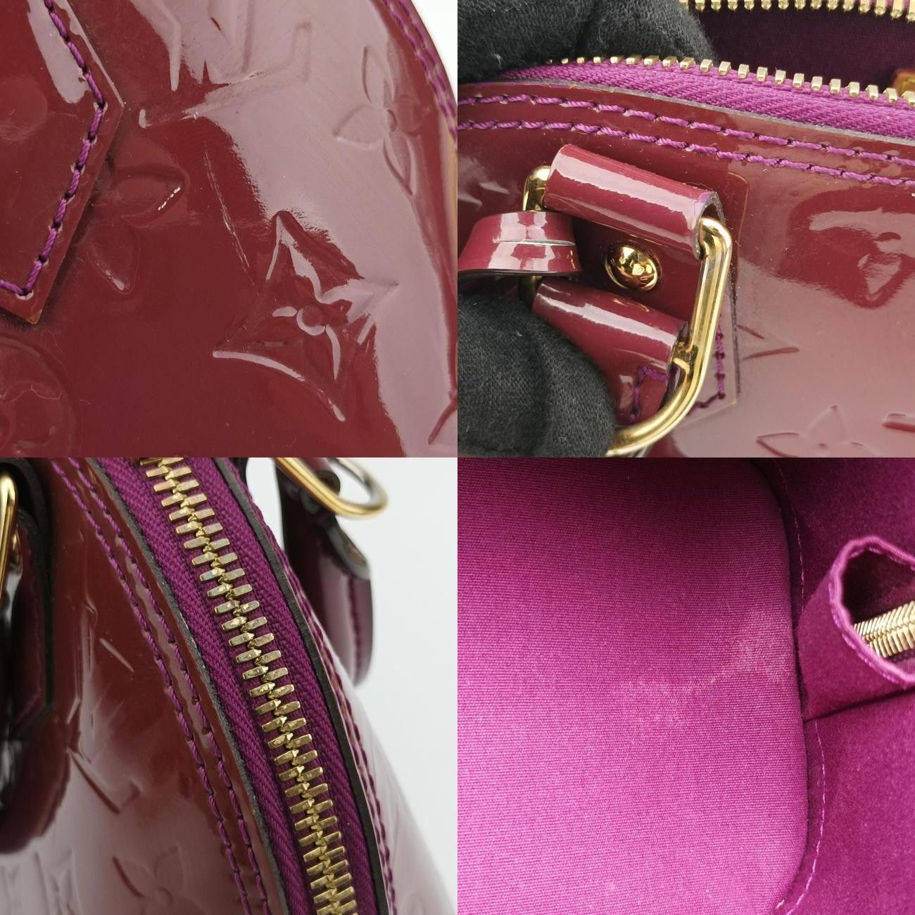 【美品】ルイヴィトン アルマ BB ポムダムール　ヴェルニ M91606 ルイヴィトンLouis VuittonアルマBB ポムダムール ヴェルニ M91606