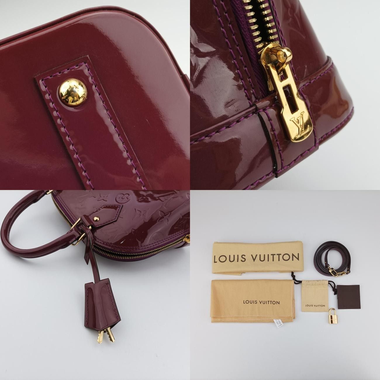 【美品】ルイヴィトン アルマ BB ポムダムール　ヴェルニ M91606 ルイヴィトンLouis VuittonアルマBB ポムダムール ヴェルニ M91606