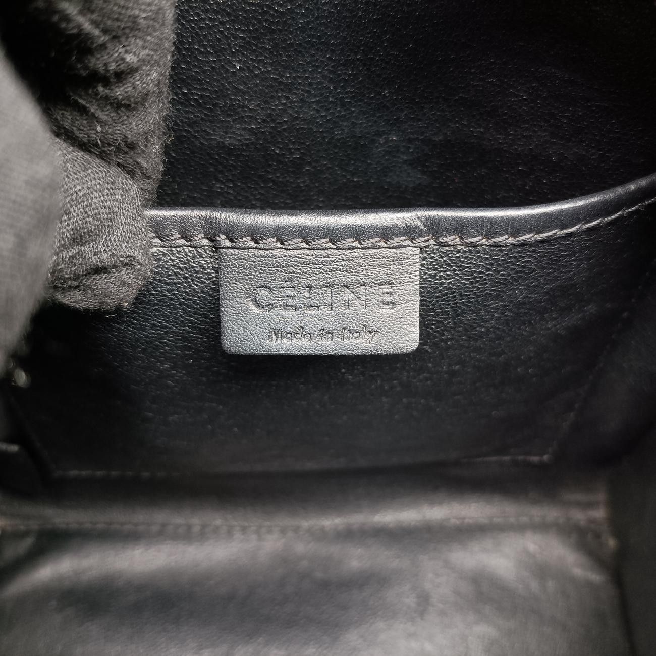 セリーヌCelineラゲージナノショッパー ブラウン×ホワイト×ブラック