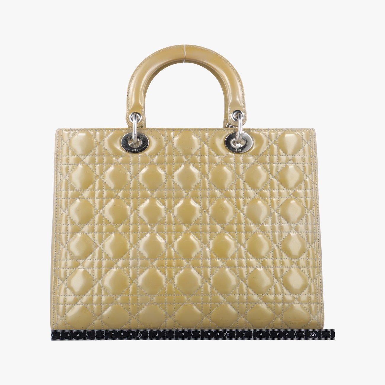 クリスチャンディオールChristian Diorレディディオール ラージ イエロー パテント 16-BO-1100 A