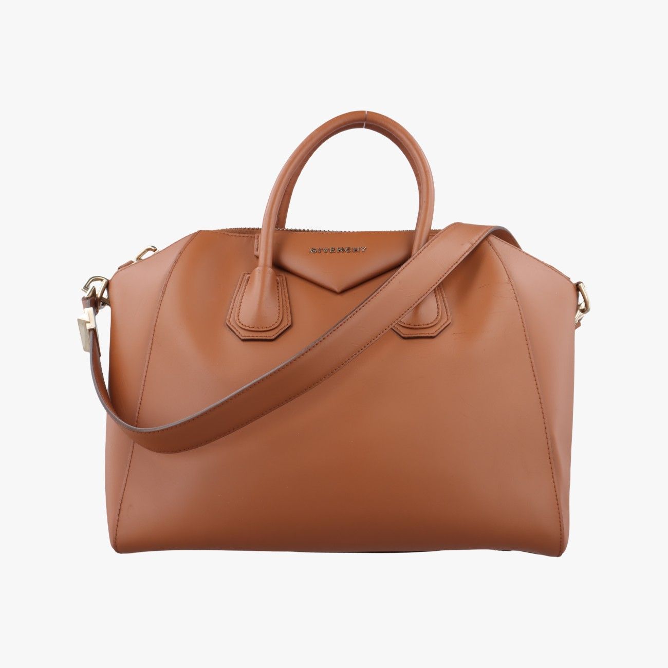 ジバンシーGivenchyアンティゴナ ベージュ レザー 3 C 1101