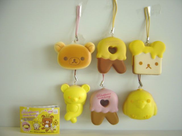 Hvm 22 GZリラックマふわふわパンストラップハニー スマイル6種