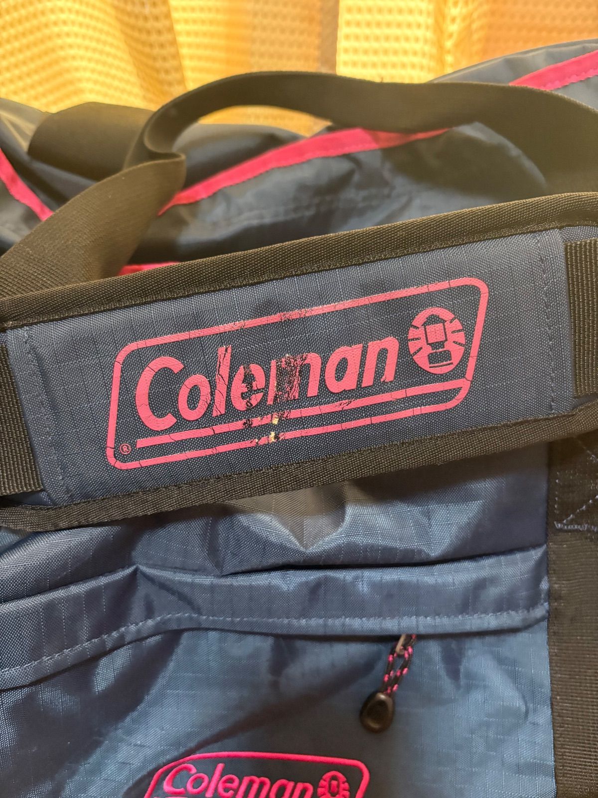 コールマン　ボストンキャリーケース 3way 70L ネイビーピンク 美品 2回使用 コールマン ボストンキャリーケース 3way 70L ネイビー