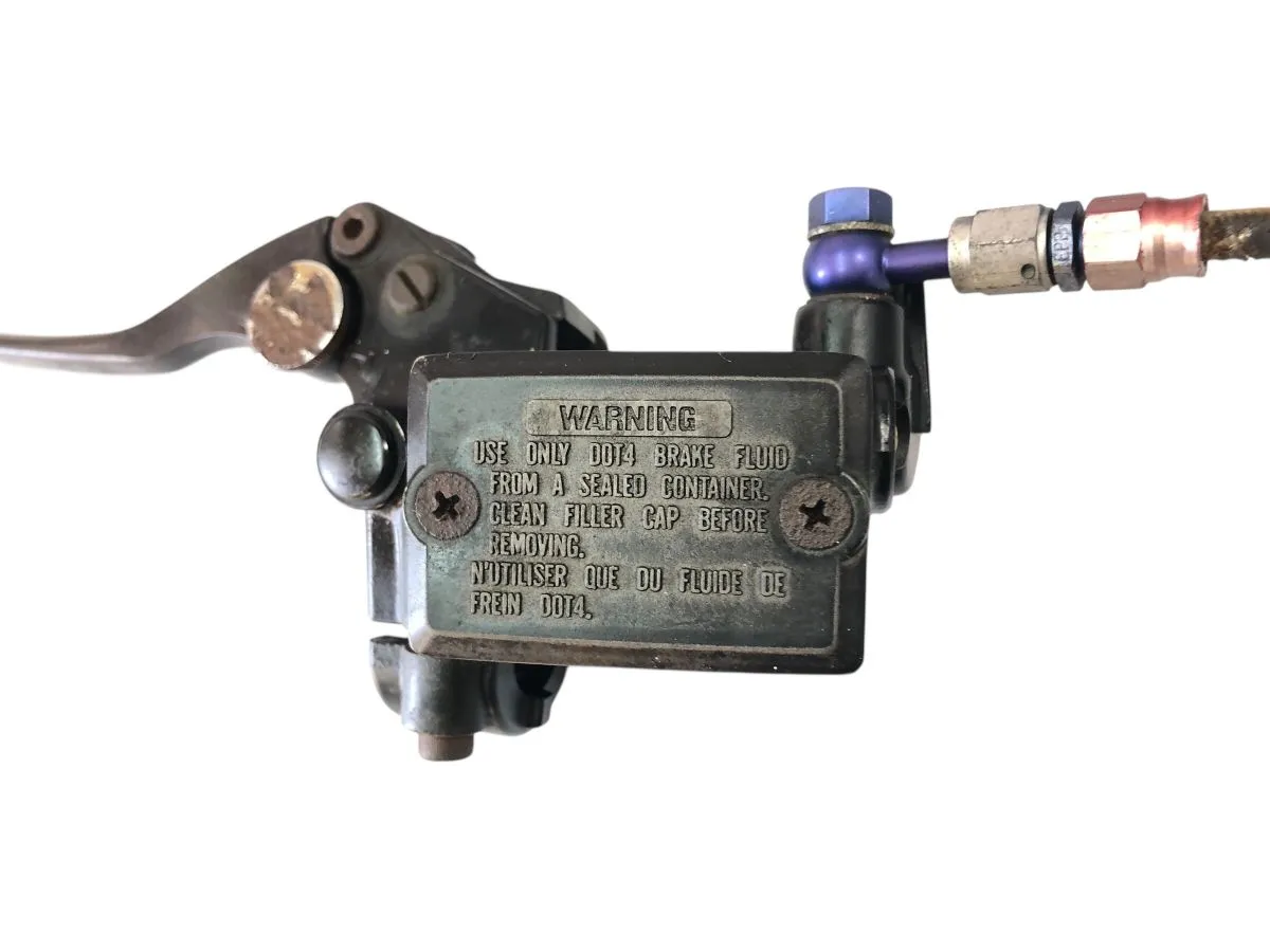 【希少】 プレート Kawasaki ZX-10 ZXT00B クラッチマスター レバー メッシュホース 希少