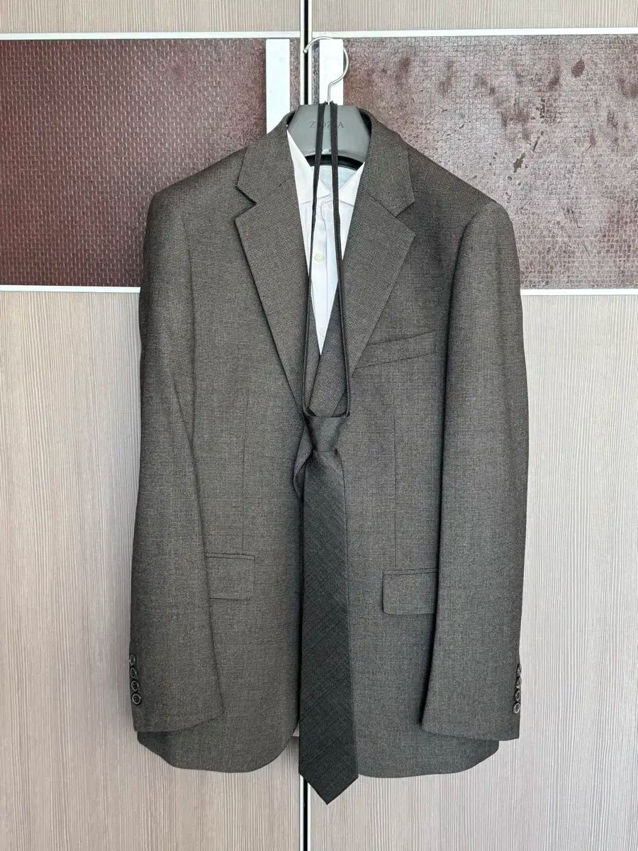 ZIOZIA ジオジア セットアップ ウール スーツ フルセット シャツ タイ