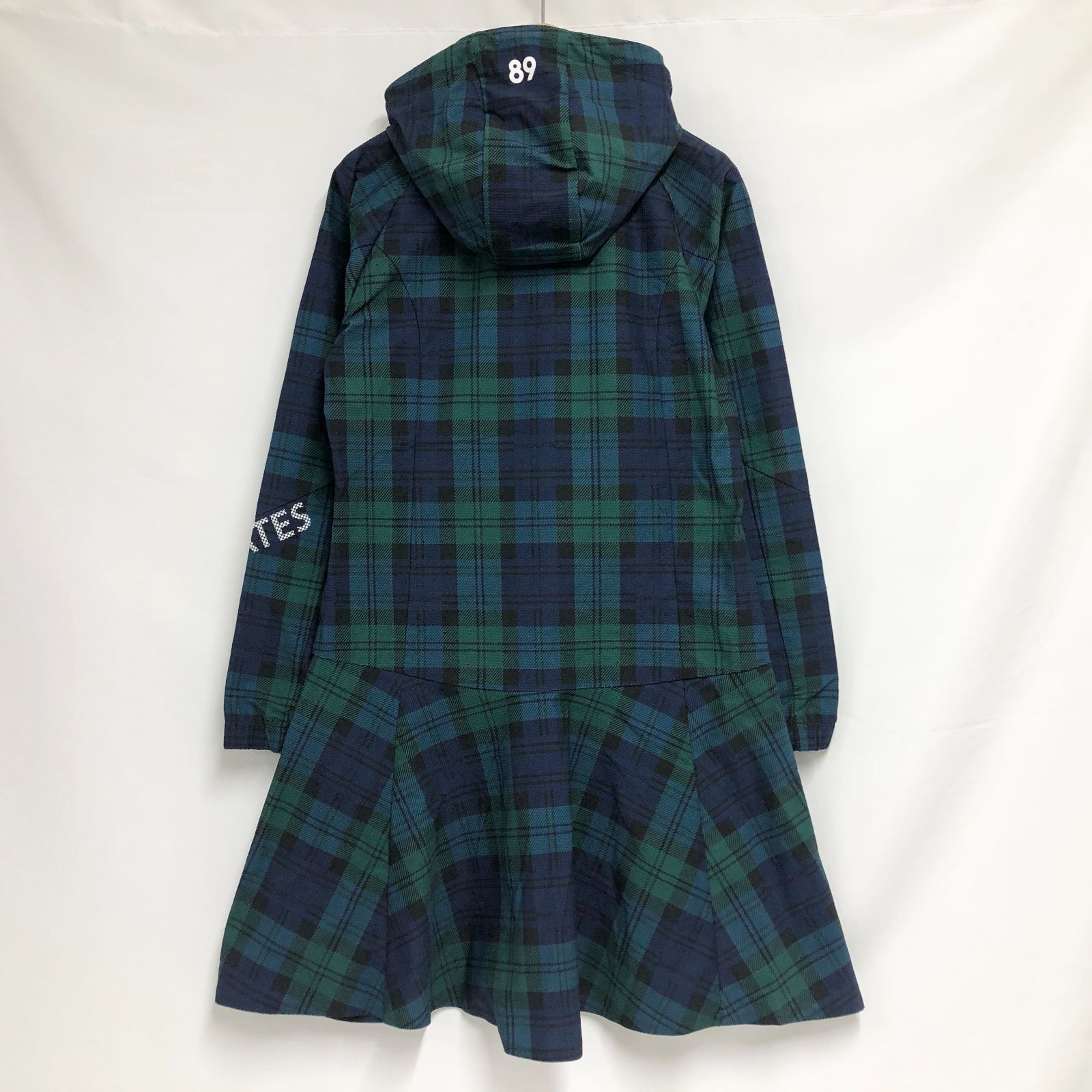 PEARLY GATES パーリーゲイツ 格子柄 フルジップワンピース 1 グリーン系 ヘッドカバー ワンピース 