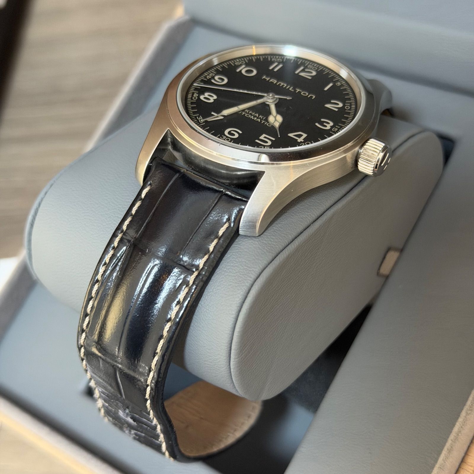 ☆【美品】HAMILTON ハミルトン KHAKI 自動巻き H706050 レザーベルト