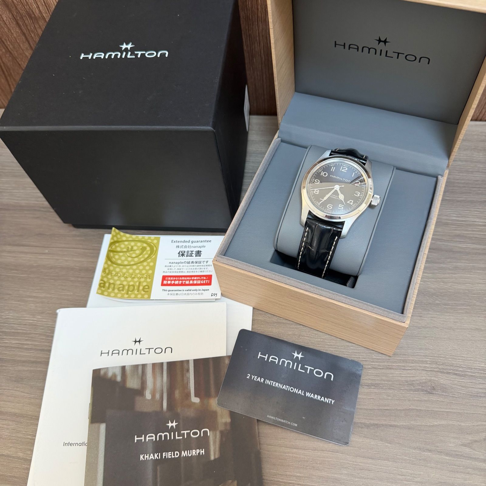 ☆【美品】HAMILTON ハミルトン KHAKI 自動巻き H706050 レザーベルト