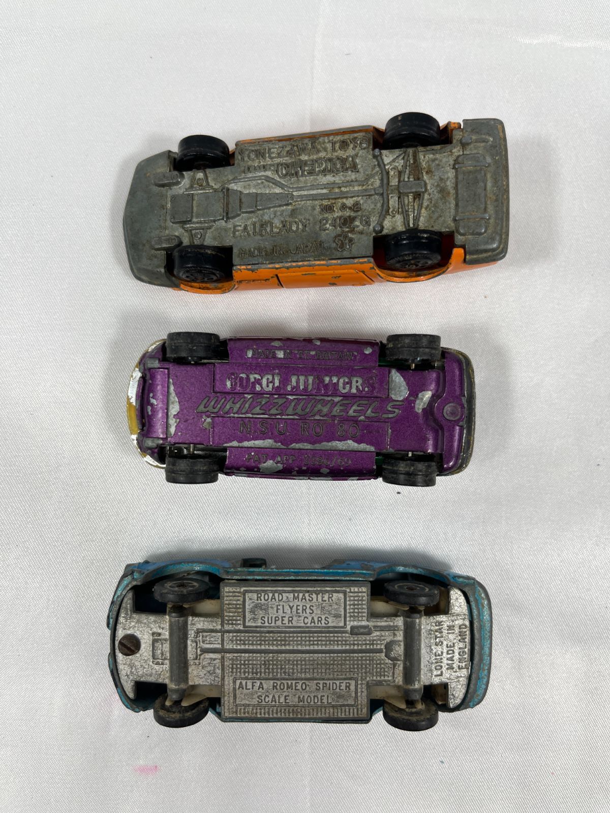 ビンテージミニカー3台セット アンティーク ミニカー 3点セット DIAPET CHERICA WHIZZWHEELS ALFA