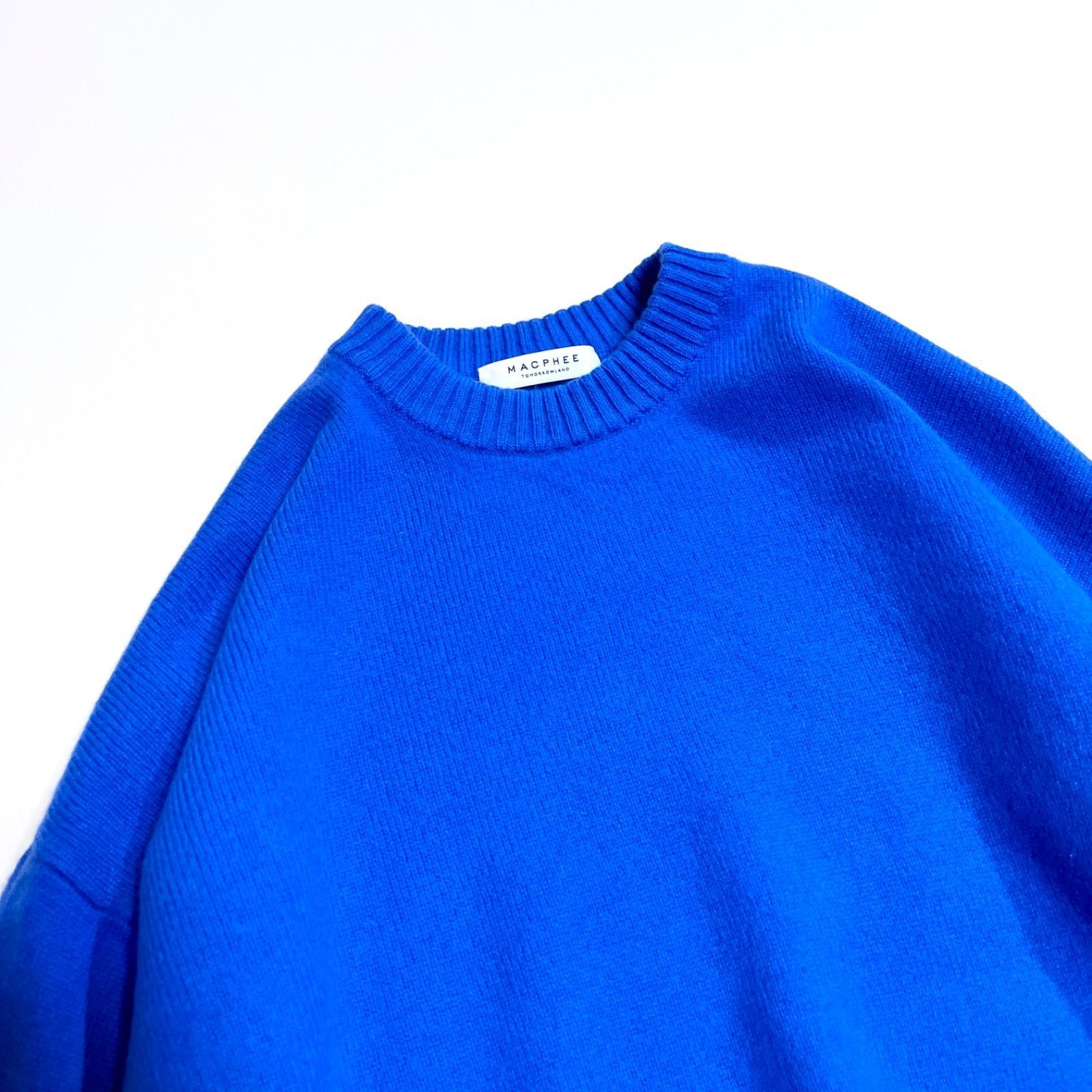 ck87a MACPHEE カシミヤ ウール カラーネックニット ラムカシミヤ