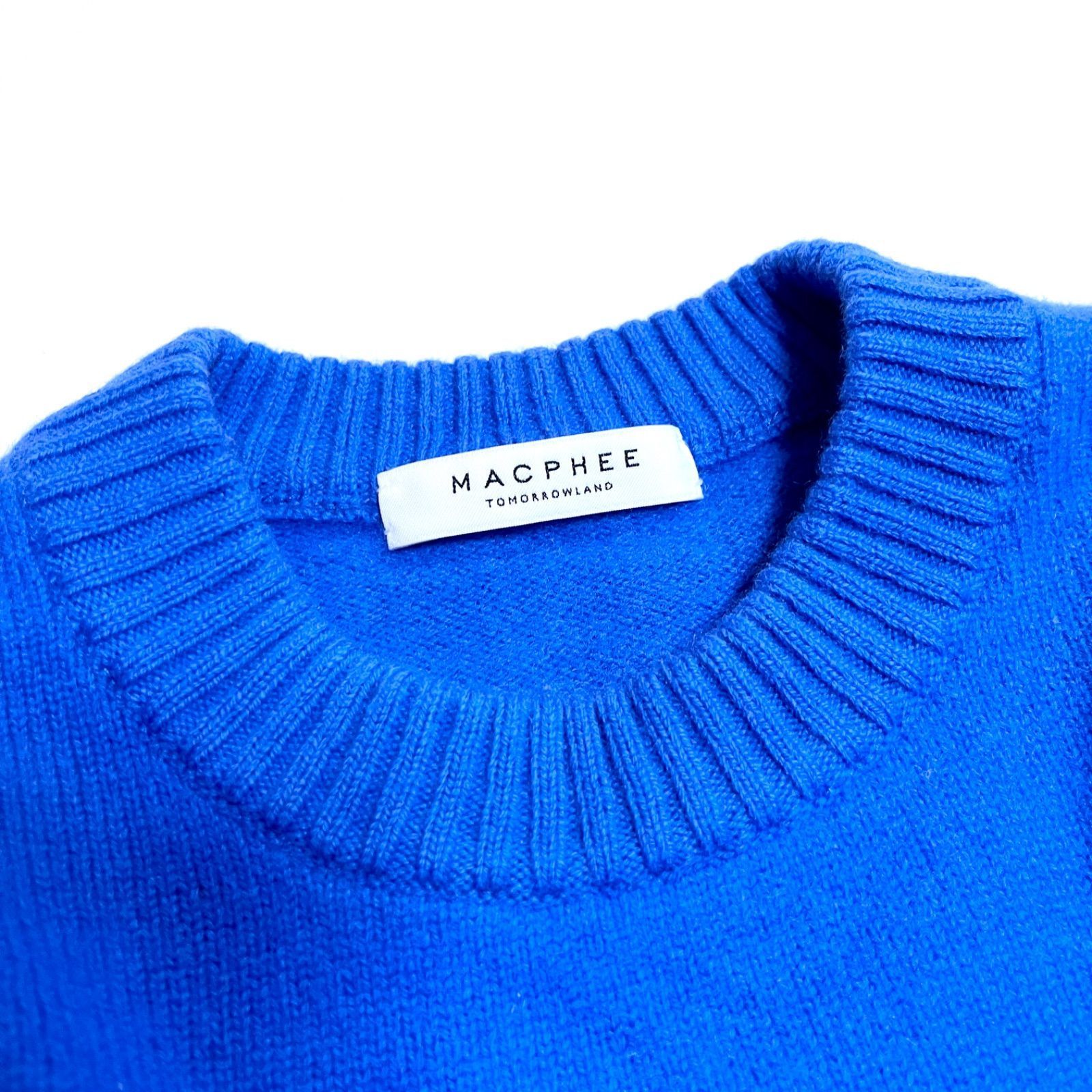 ck87a MACPHEE カシミヤ ウール カラーネックニット ラムカシミヤ