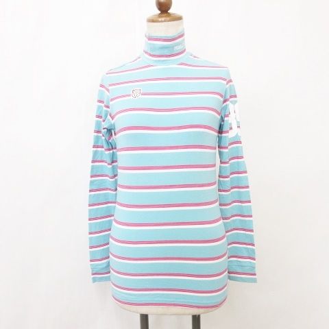 PEARLY GATES ボーダー ハイネックシャツ パーリーゲイツ PEARLY GATES ゴルフ スポーツウエア シャツ 長袖