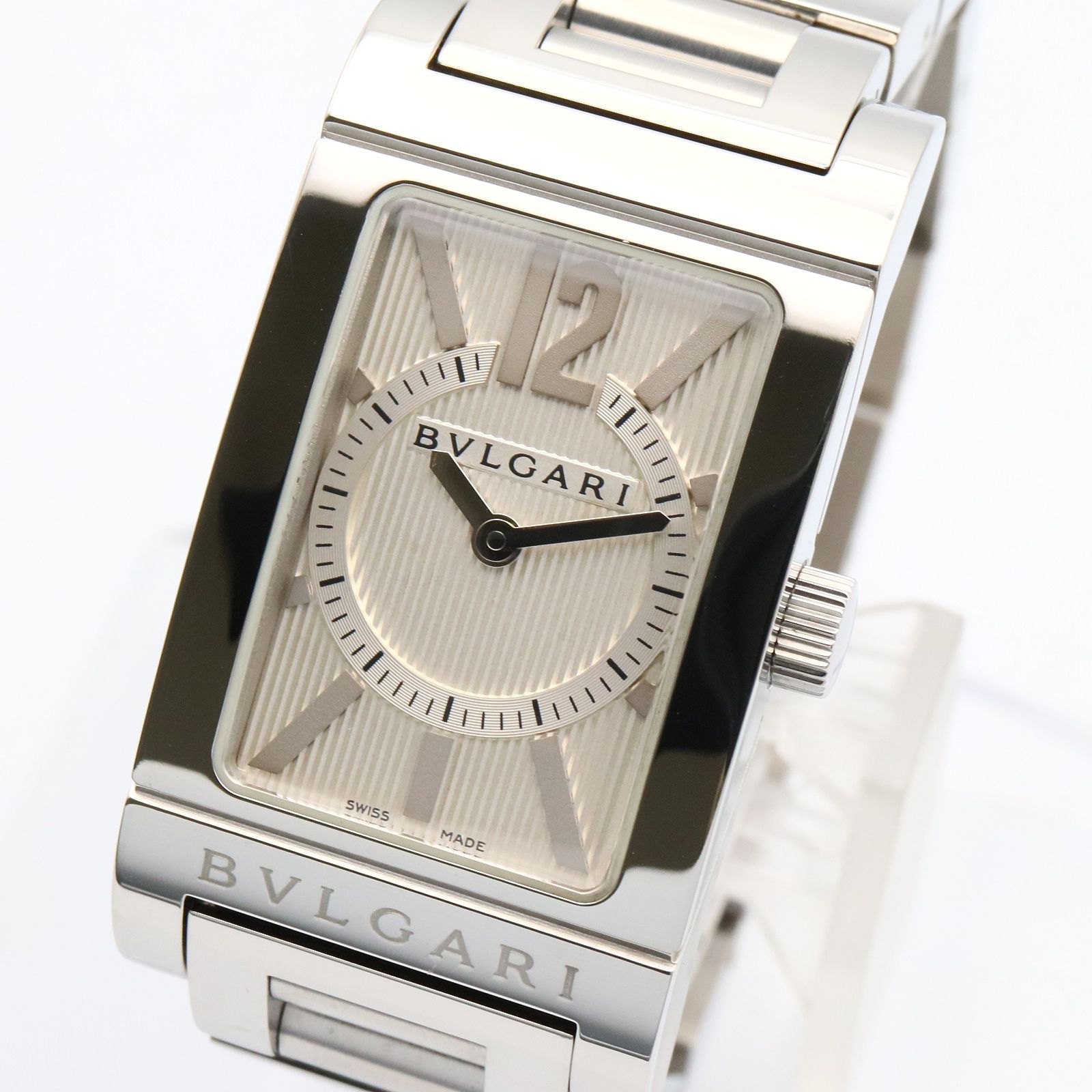 ブルガリ BVLGARI 腕時計 レッタンゴロ RT39S シルバー ステンレス