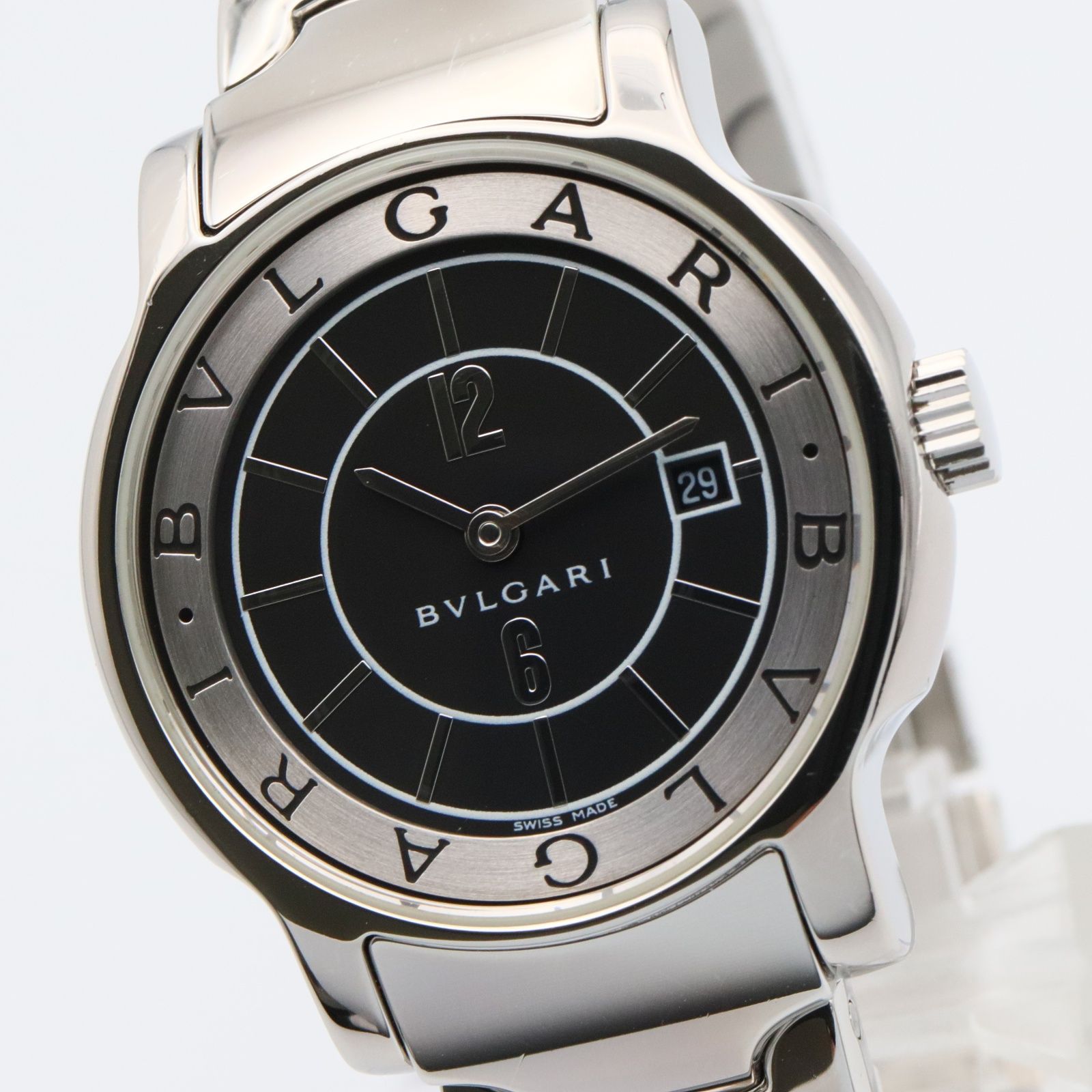 ブルガリ BVLGARI 腕時計 ソロテンポ ST29S ブラック ステンレス