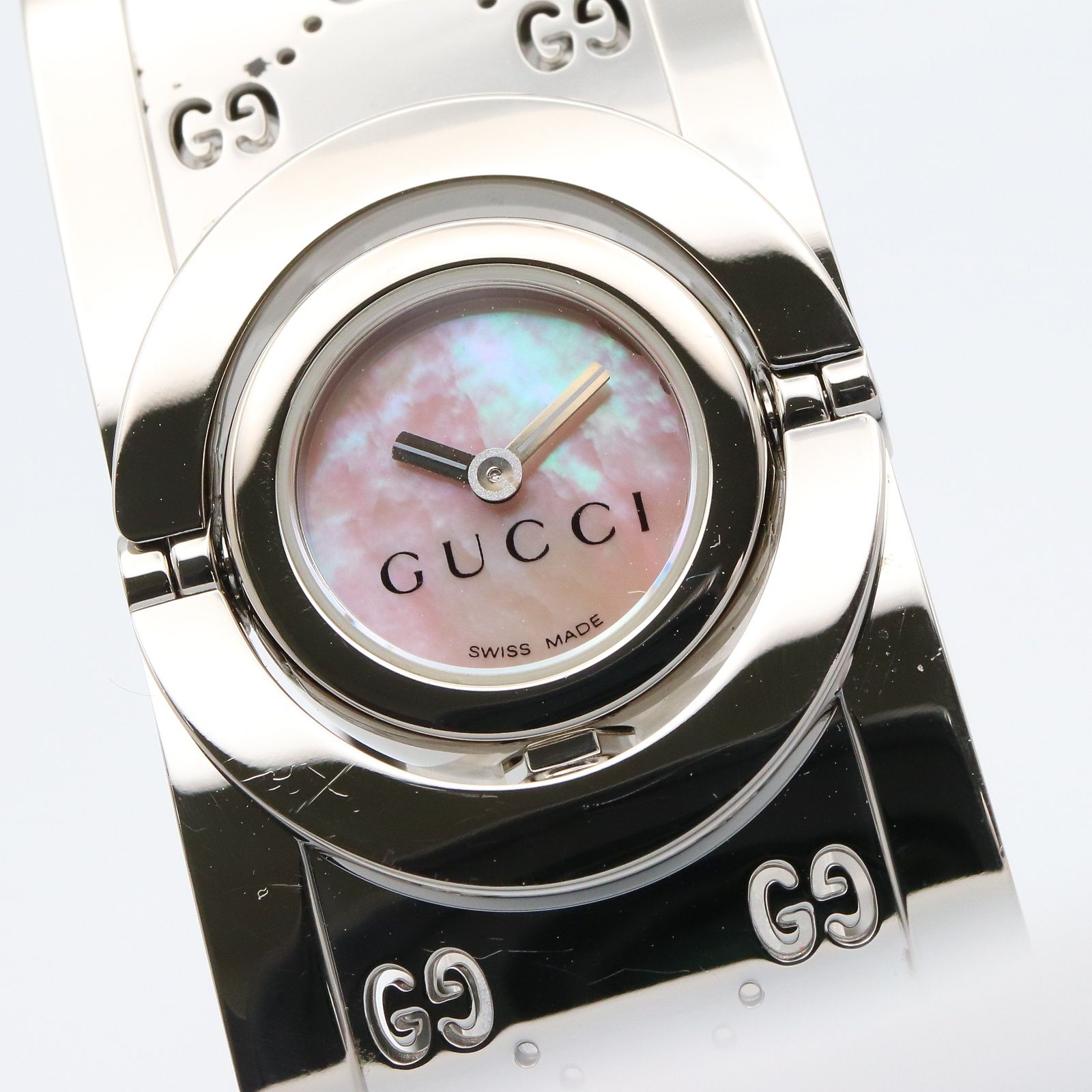グッチ GUCCI 腕時計 トワールハートバングル 112 ピンクシェル