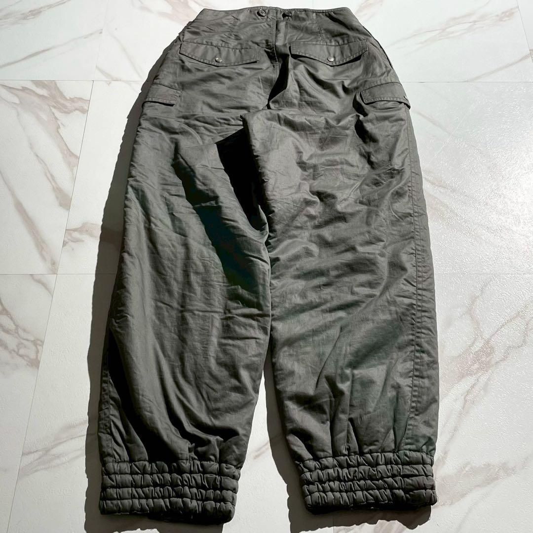 ISSEY MIYAKE イッセイミヤケ 初期タグ 70 s 70年代 インターナショナルタグ フライトパンツ サスペンダーパンツ 裏地ボア コットン ウール グレー系 9号 Lサイズ相当 レディース メンズ 名作 アーカイブ archive