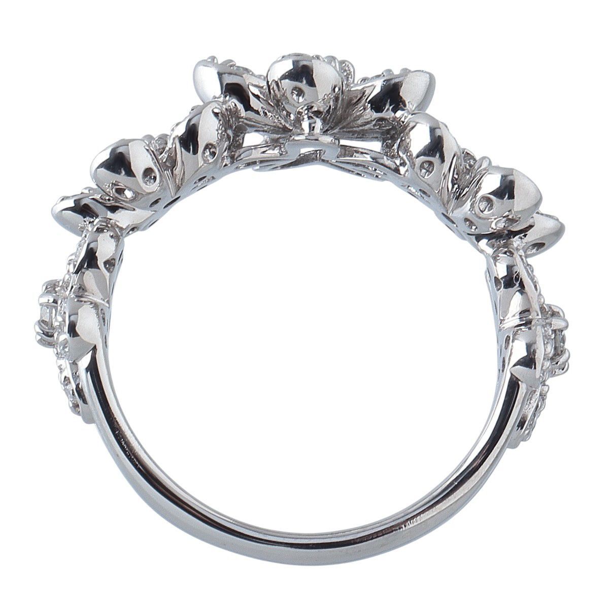 ポンテヴェキオ ダイヤ リング フラワー 0.77ct 10号強 K18WG 箱 新品