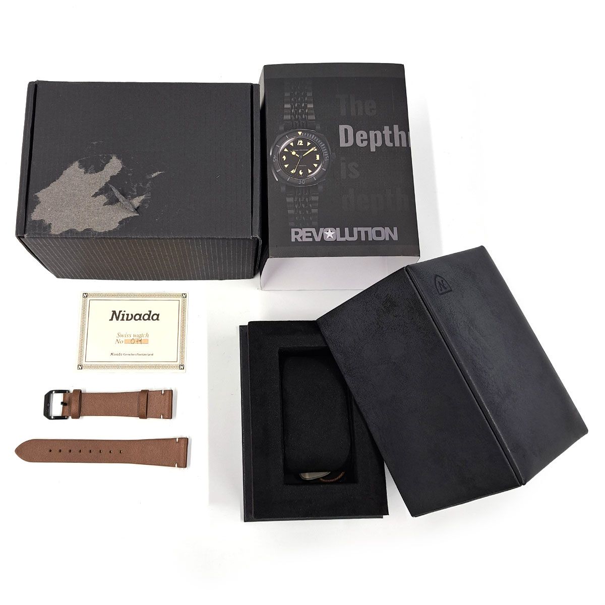  ニバダ デプスマスター パックマン ブラックエディション 自動巻き ステンレススティール メンズ 時計 ロンT 自動巻き時計 腕時計(アナログ)