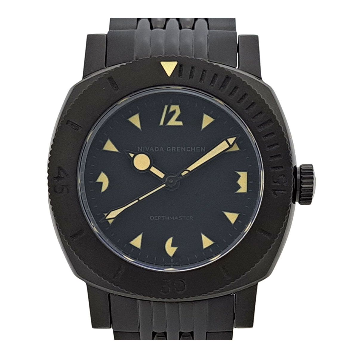 ニバダ デプスマスター パックマン ブラックエディション 自動巻き ステンレススティール メンズ 時計