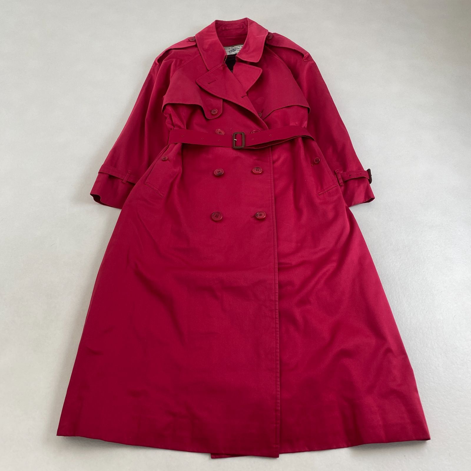 mame様リクエスト　90s　バーバリー　トレンチコート　白タグ　ノバチェック バーバリーズ トレンチコート 白タグ ノバチェック ロング丈