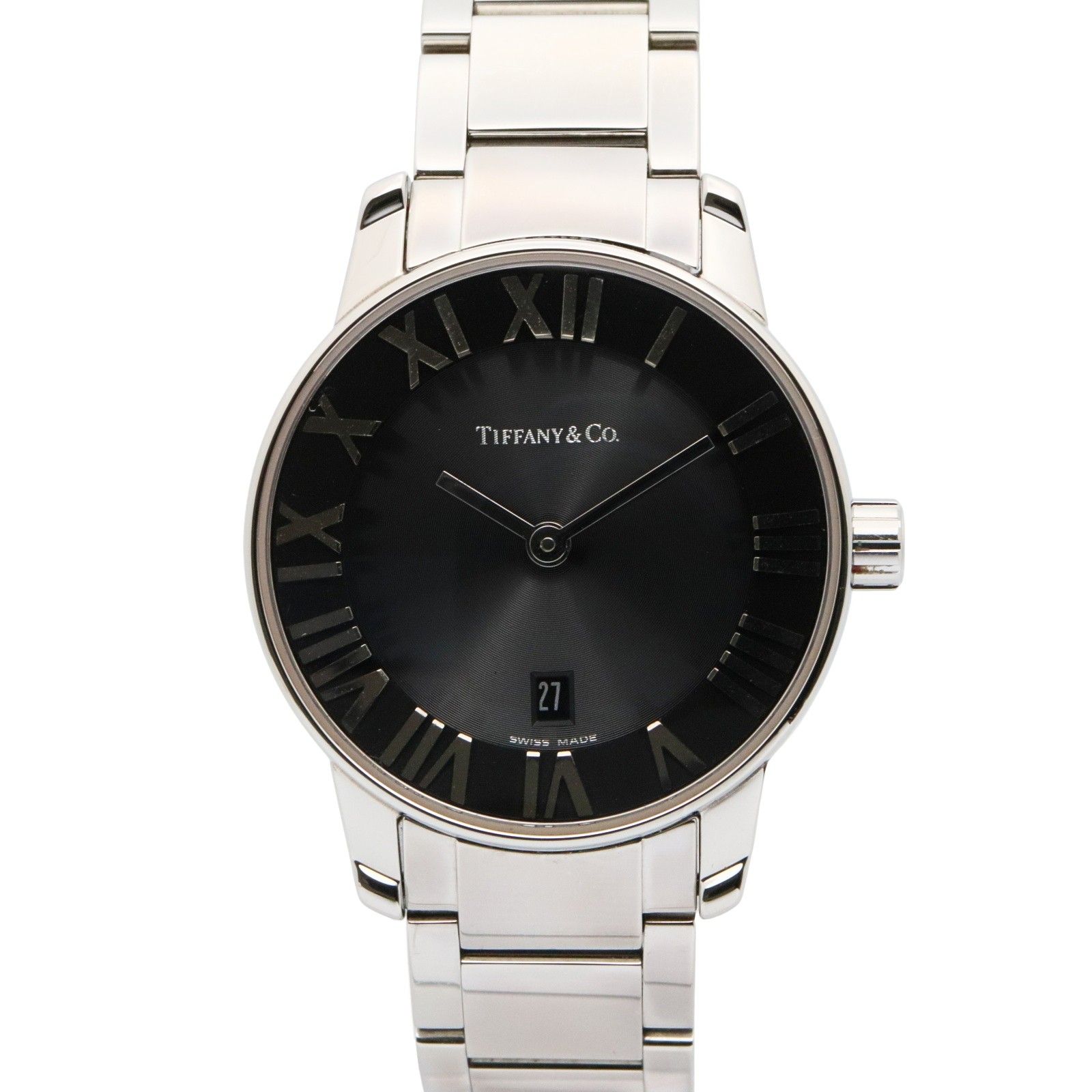 ティファニー TIFFANY＆CO 腕時計 アトラス Z 1830.11. ブラック ステンレススチール レディース A