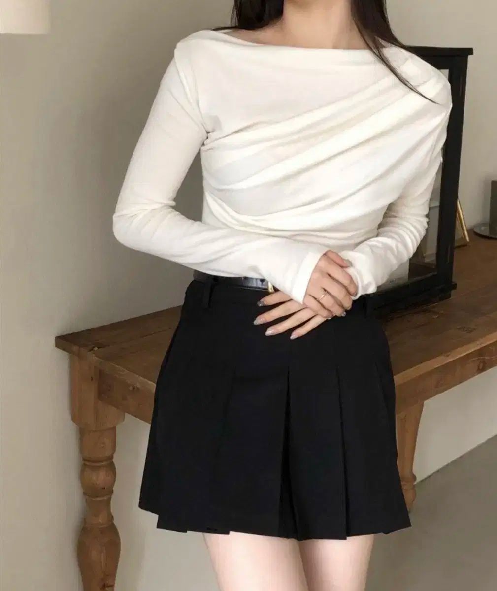 実物画像あり0 ARCHIVE JTOU ホウェル プリーツ スカート M