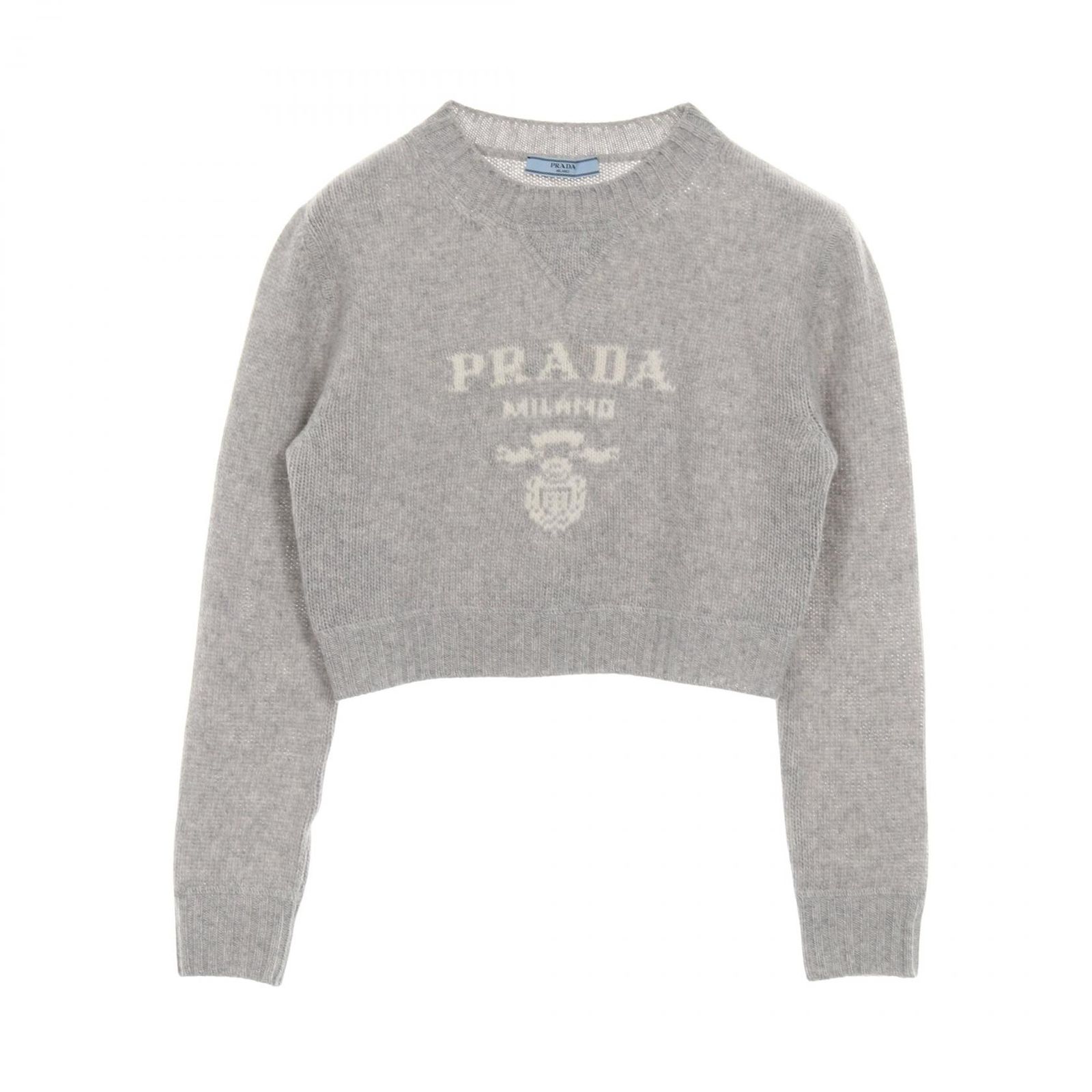 プラダ PRADA ニット ロゴ カシミヤ ウール ニット レディース Used A