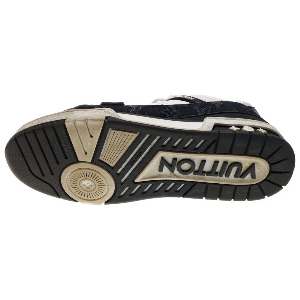 LOUIS VUITTON トレイナーモノグラム デニム ブラック LVトレーナー・ラインスニーカー モノグラム デニム ブラック