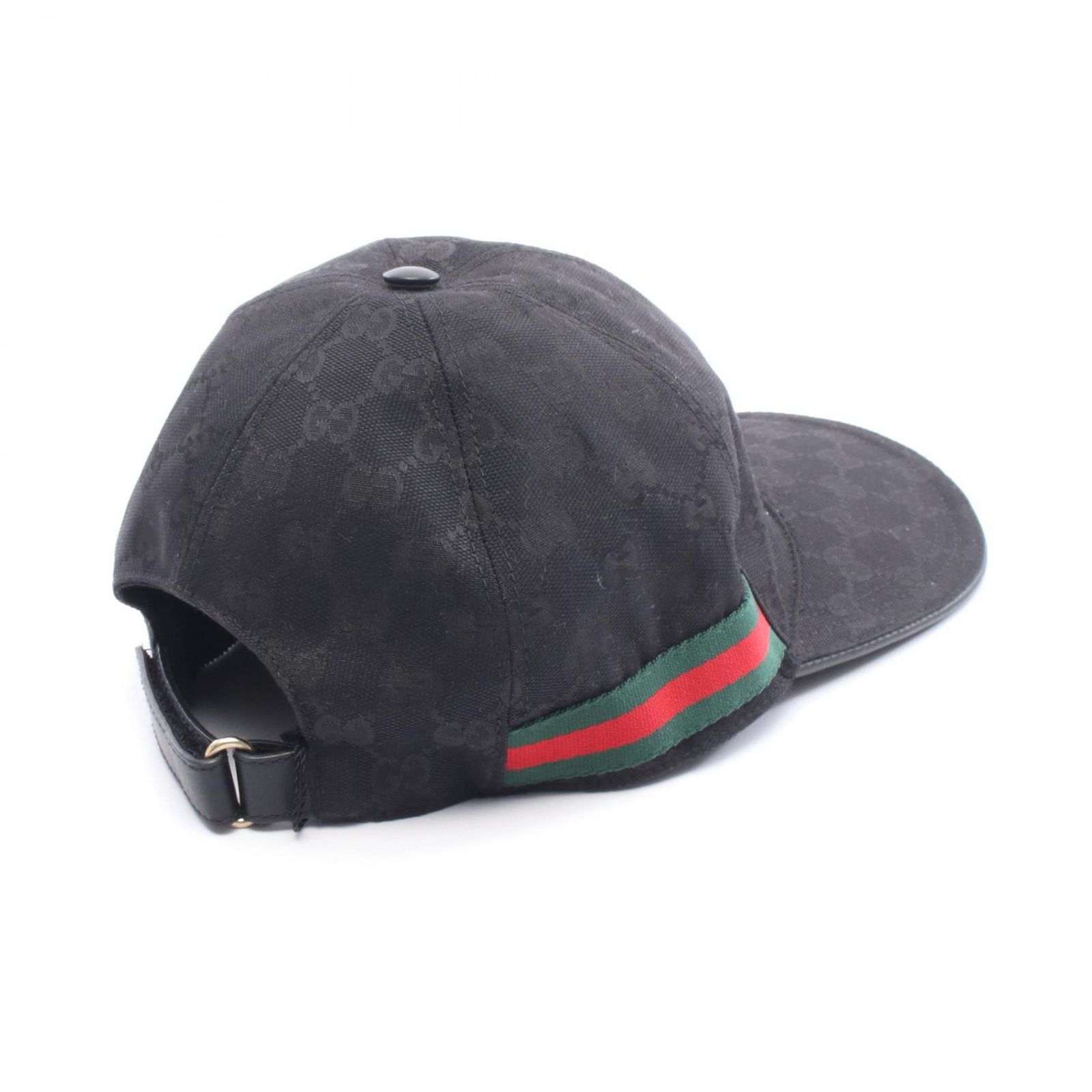 グッチ GUCCI キャップ GGキャンバス ウェブライン 806841 ブラック キャンバス レザー ユニセックス A