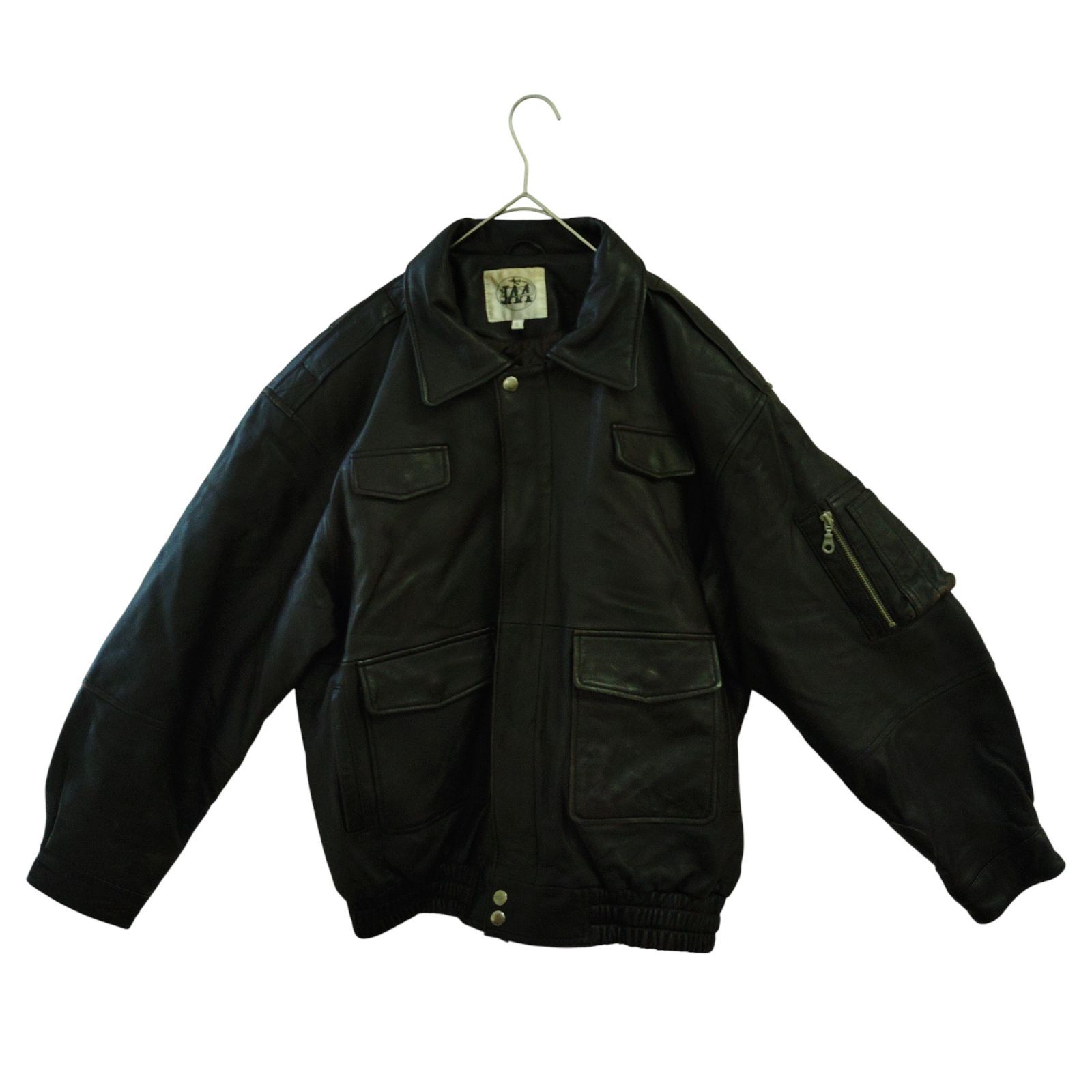 X11268 ジャケット JAA ラムレザー ポリエステル レザージャケット