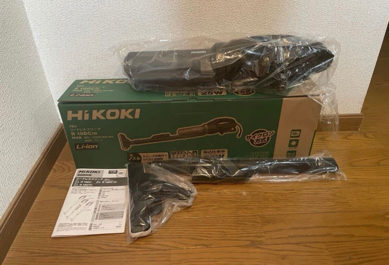 HIKOKI 18 Vコードレスクリーナー R DC S ブラック 本体のみ