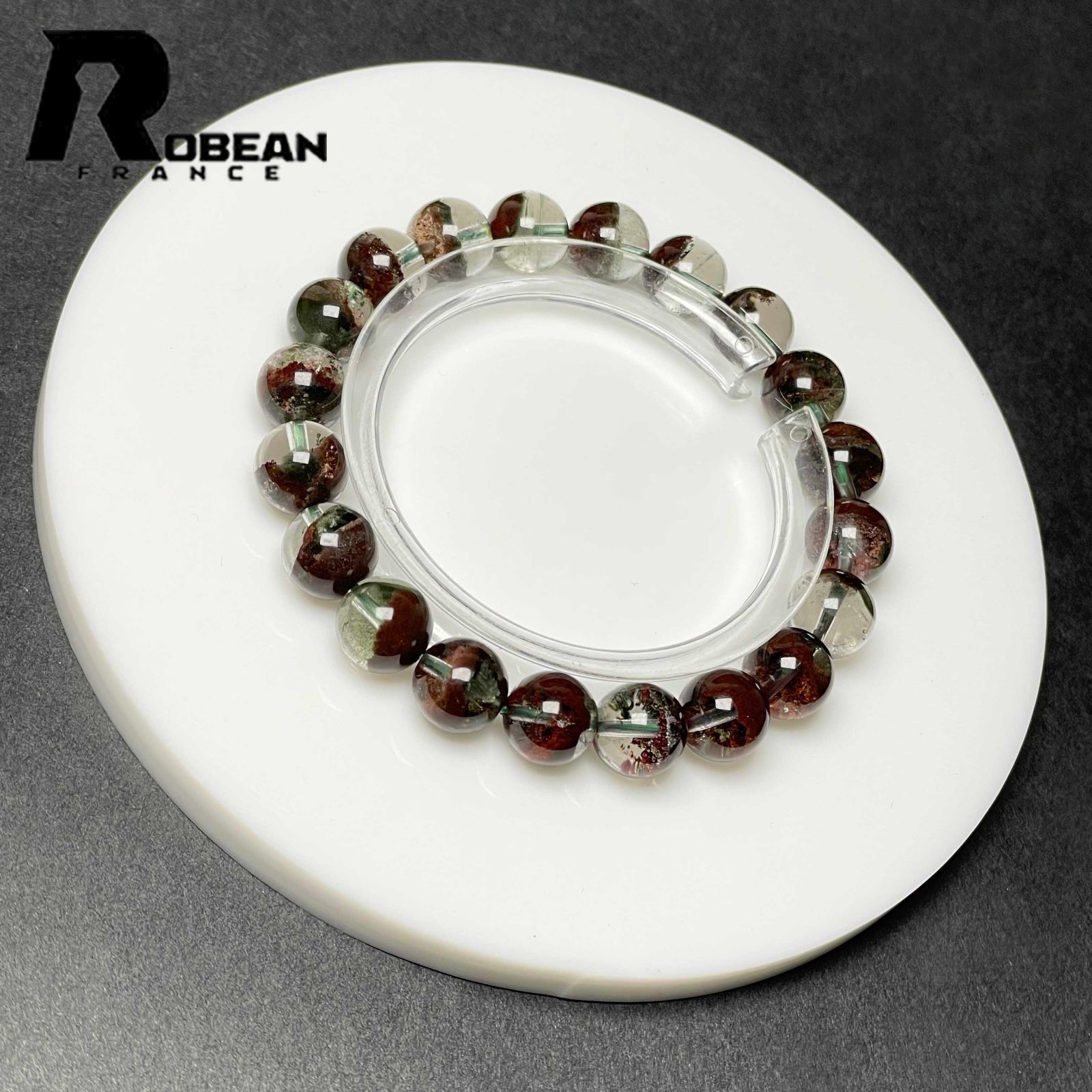 上級 EU製 定価13万円 ROBEAN グリーントルマリン パワーストーン ブレスレット 天然石 金運 浄化 ギフト プレゼント 9.9-10.4 mm