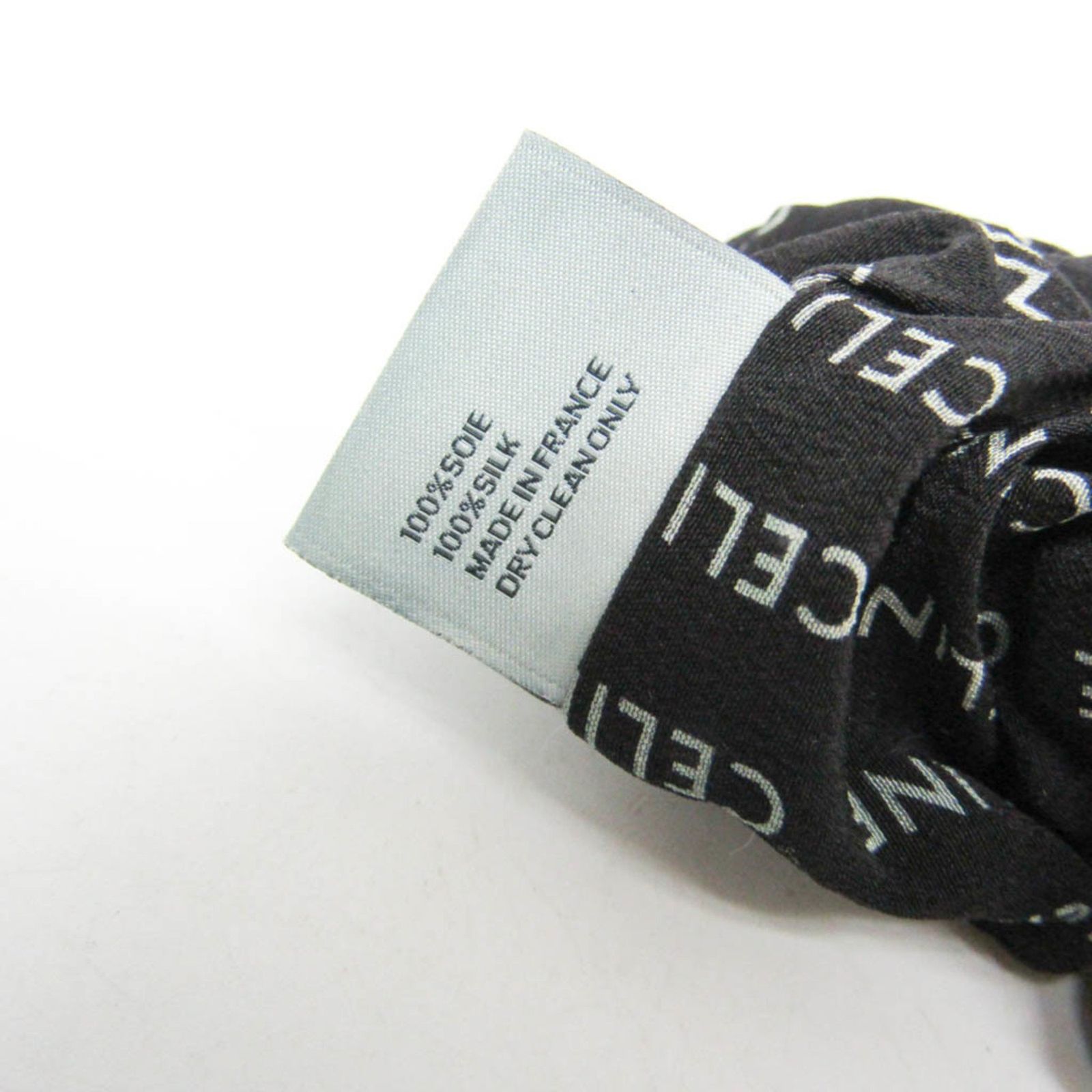  セリーヌ Celine レイユール シュシュ 35 OB シルク レディース ブラック ゴールド ヘアゴム シュシュ ヘアアクセサリー