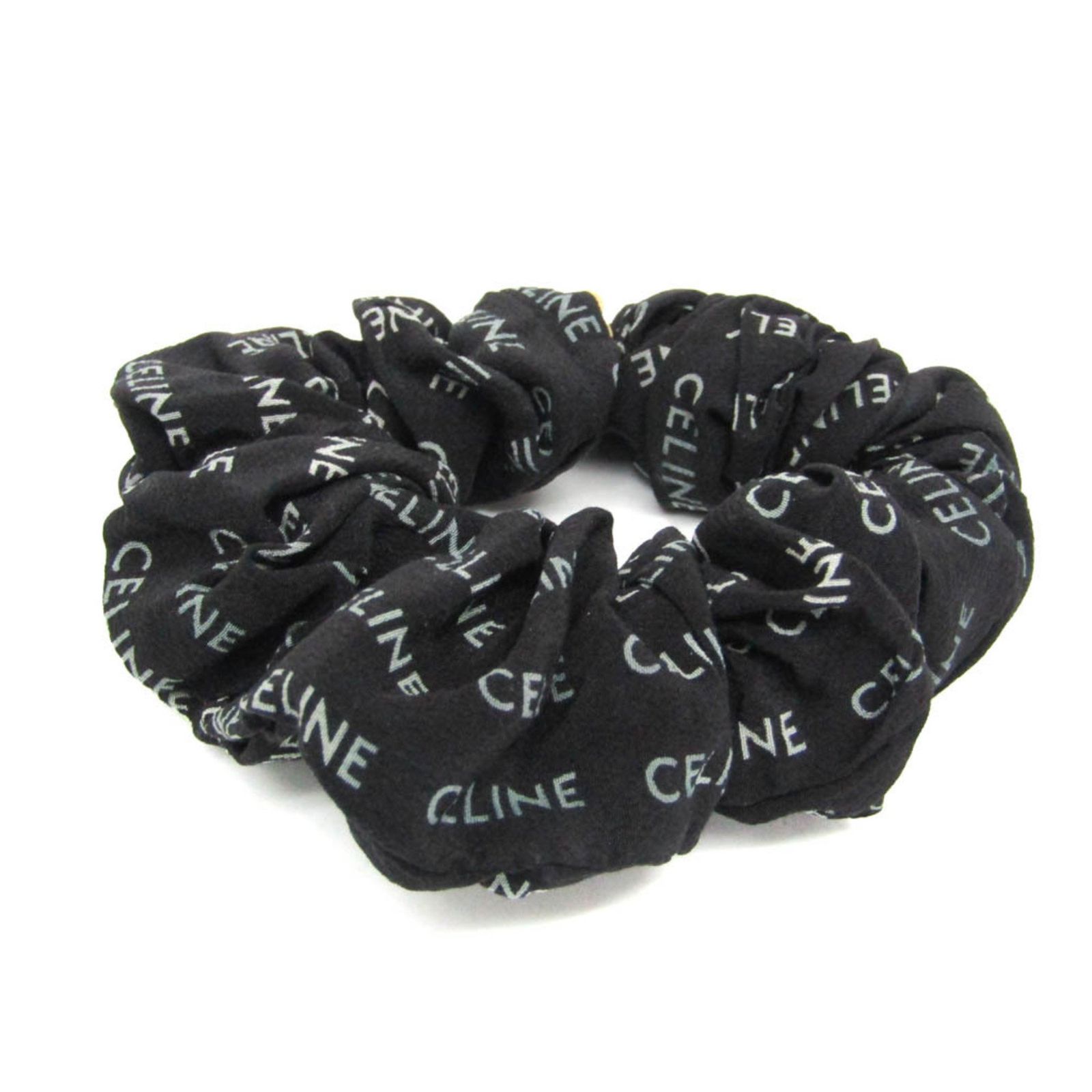 セリーヌ Celine レイユール シュシュ .35 OB シルク レディース ブラック ゴールド