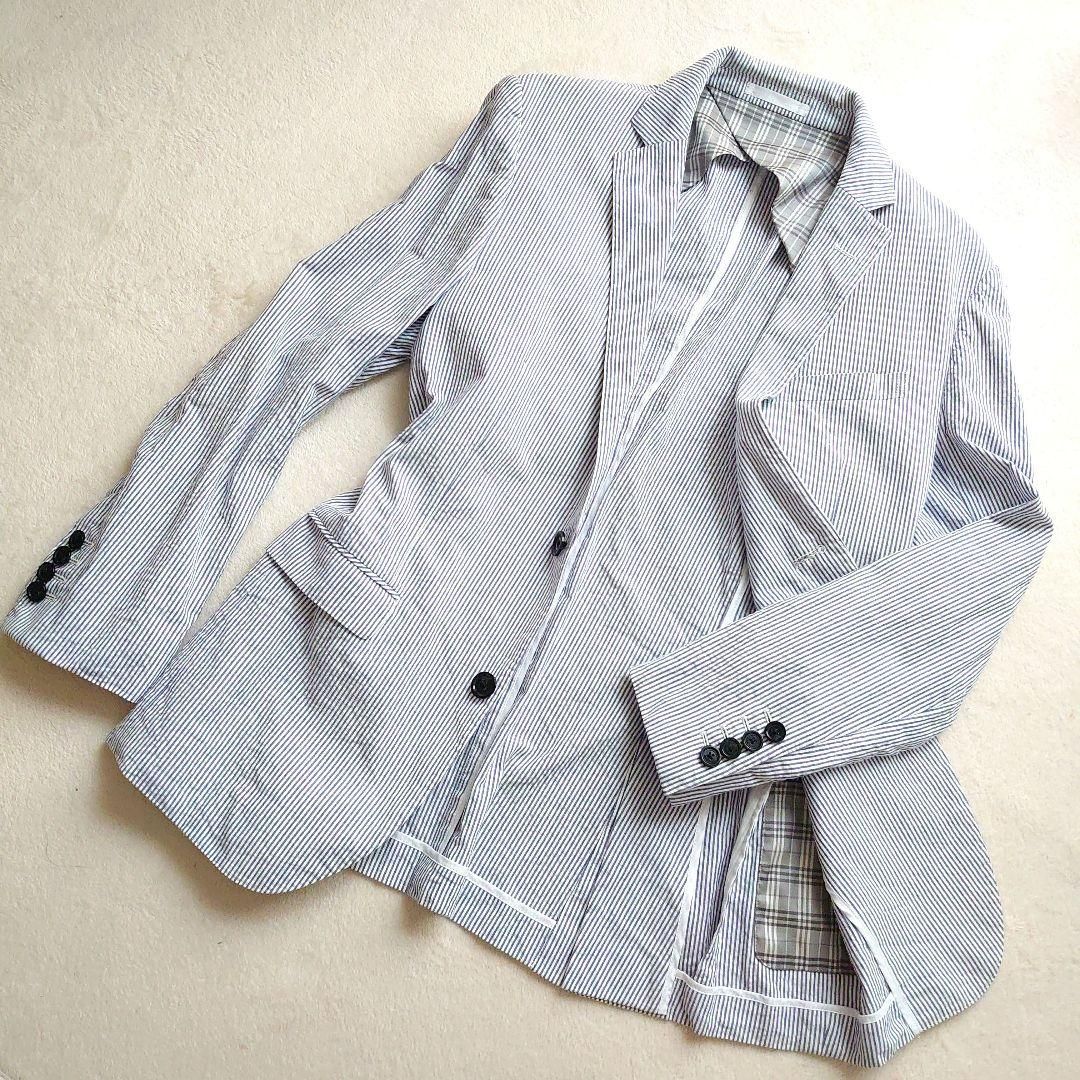 BURBERRY BLACK LABEL テーラードジャケット ストライプ チェック