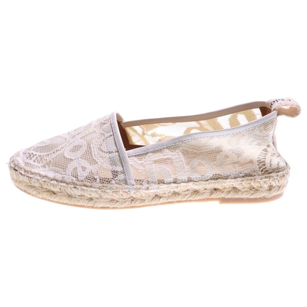 【新品未使用】Chloe エスパドリーユ　レース　24.0から24.5 白 新品未使用】Chloe エスパドリーユ レース 24.0から24.5 白 新品未使用