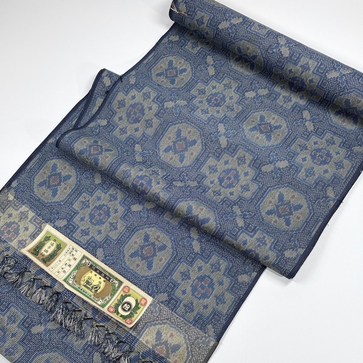 本場手織紬 大島紬 反物 1本 正絹 着物まとめ売り 同梱購入歓迎