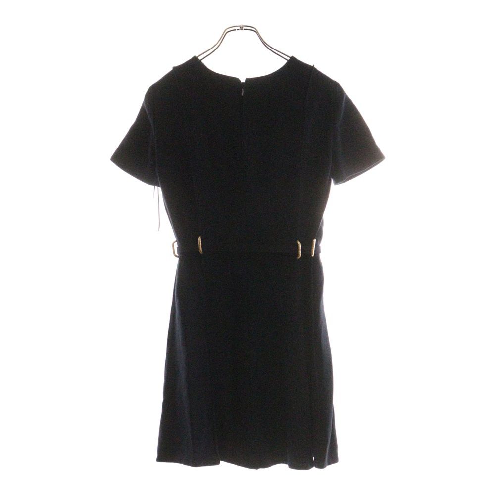 GUCCI (グッチ) GGロゴバックル レーヨン クルーネック 半袖 ミニ