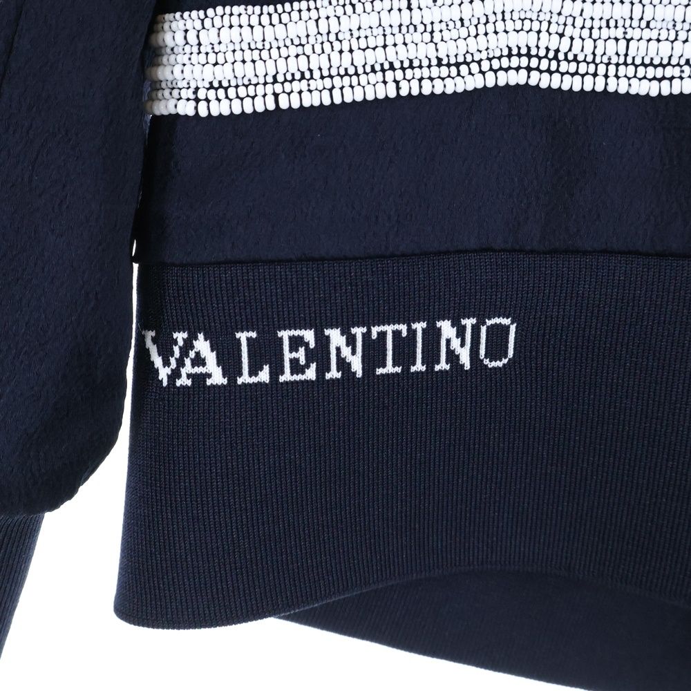VALENTINO (ヴァレンティノ) ビーズ刺繍 装飾 サイドライン ビスコース