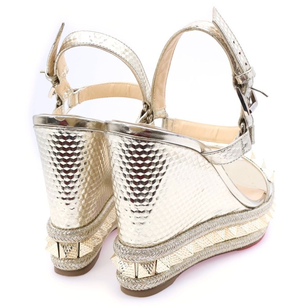 ⭐️未使用品⭐️　クリスチャンルブタン　ピラクロウ　ウェッジサンダル　ホワイト CHRISTIAN LOUBOUTIN (クリスチャンルブタン) ピラクロウ ウェッジ